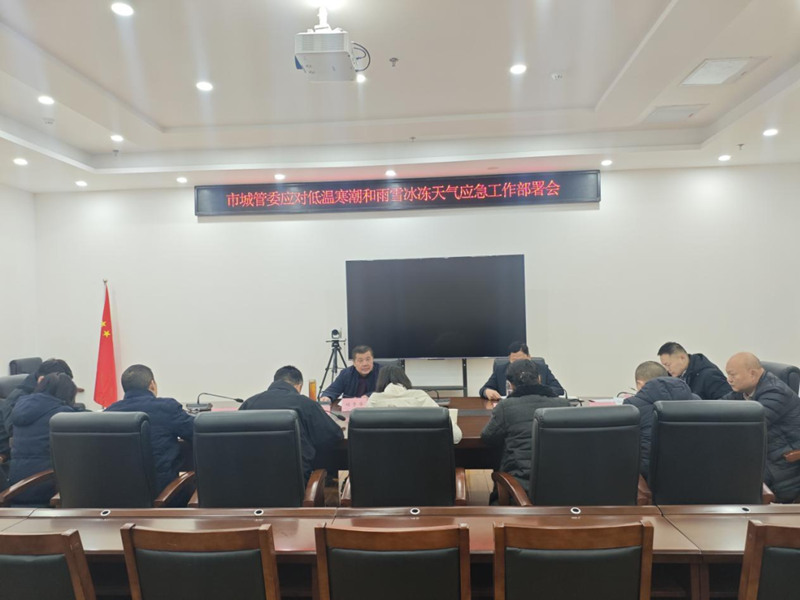 市城管委召开今冬低温寒潮和雨雪冰冻天气应急工作部署会